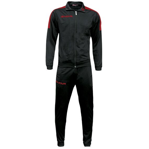 GIVOVA dres męski sportowy komplet spodnie i bluza TR033 czarny, Kolor: czarny, Rozmiar: 3XL