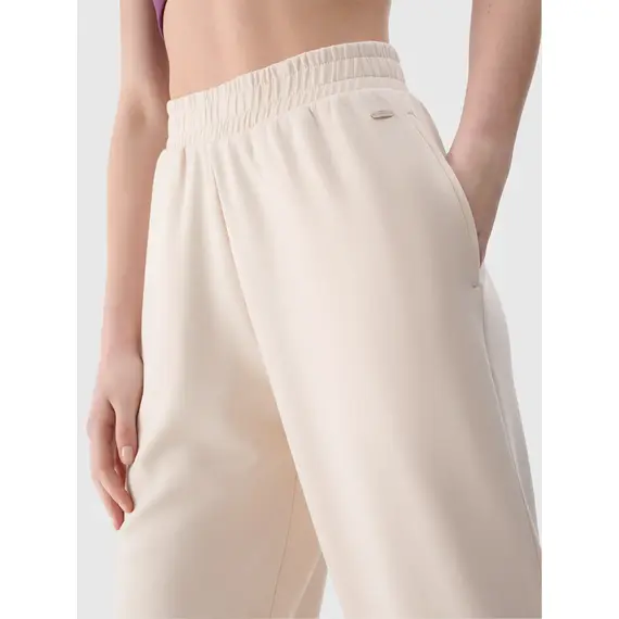 4F spodnie dresowe treningowe damskie 4FWSS25TTROF1010 beżowe, Kolor: beżowy, Rozmiar: L, 5 zdjęcie