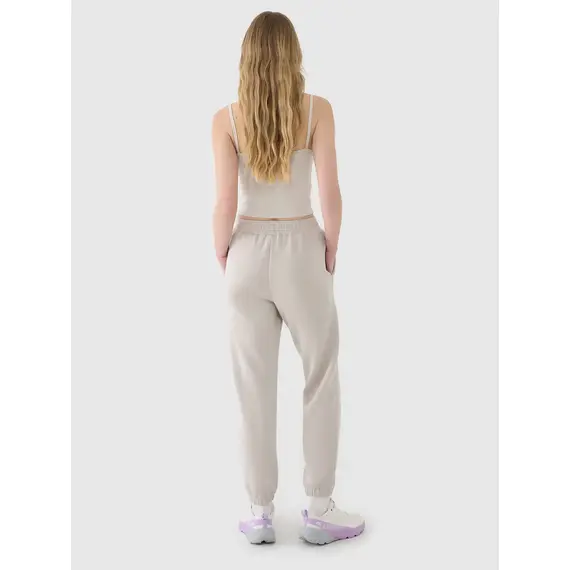 4F spodnie dresowe treningowe damskie 4FWSS25TTROF1010 beżowe, Kolor: beżowy, Rozmiar: L, 7 zdjęcie