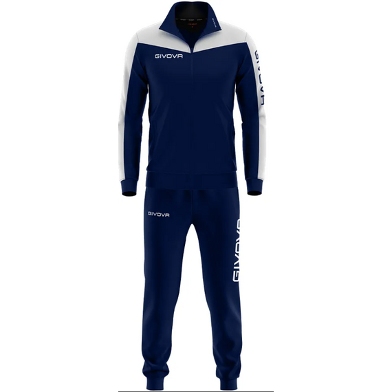 GIVOVA dres męski komplet spodnie i bluza TR036 niebieski, Kolor: niebieski, Rozmiar: 2XL