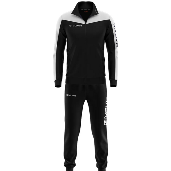 GIVOVA dres męski komplet spodnie i bluza TR036 czarny, Kolor: czarny, Rozmiar: S