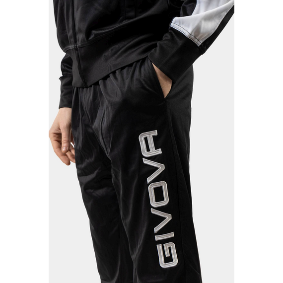 GIVOVA dres męski komplet spodnie i bluza TR036 czarny, Kolor: czarny, Rozmiar: L, 2 zdjęcie