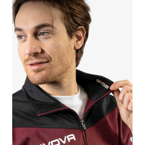 GIVOVA dres męski komplet spodnie i bluza TR036 czerwony, Kolor: grantowy, Rozmiar: S, 5 zdjęcie