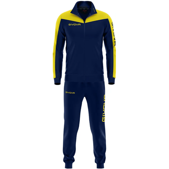 GIVOVA dres męski komplet spodnie i bluza TR036 niebieski, Kolor: niebieski, Rozmiar: M