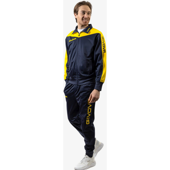 GIVOVA dres męski komplet spodnie i bluza TR036 czarny, Kolor: niebieski, Rozmiar: 3XL, 3 zdjęcie