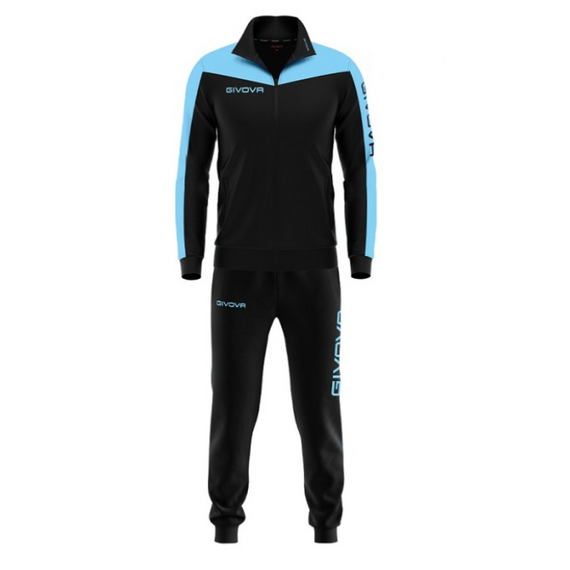 GIVOVA dres męski komplet spodnie i bluza TR036 czarny, Kolor: czarny, Rozmiar: S