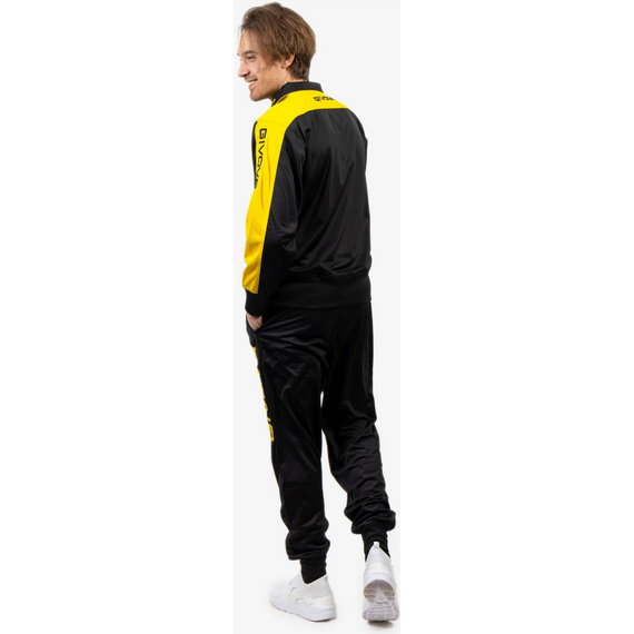 GIVOVA dres męski komplet spodnie i bluza TR036 czarny, Kolor: żółty, Rozmiar: 2XL, 2 zdjęcie
