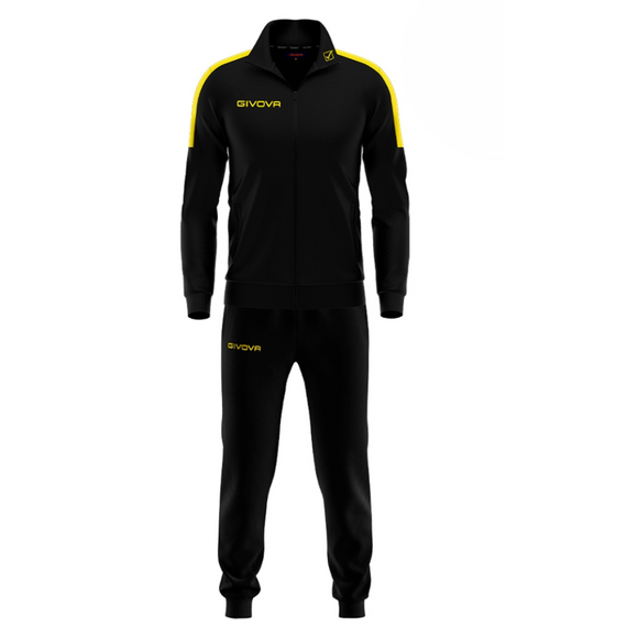 GIVOVA dres męski komplet spodnie i bluza TR033 czarny, Kolor: czarny, Rozmiar: S