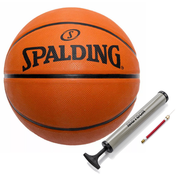 SPALDING piłka do koszykówki SLUM DUNK + POMPKA, Kolor: pomarańczowy, Rozmiar: 7