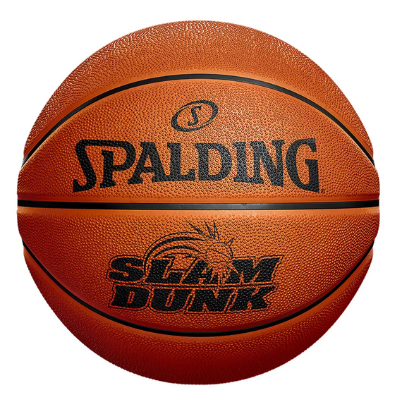 SPALDING piłka do koszykówki SLUM DUNK + POMPKA, Kolor: brązowy, Rozmiar: 7, 2 zdjęcie