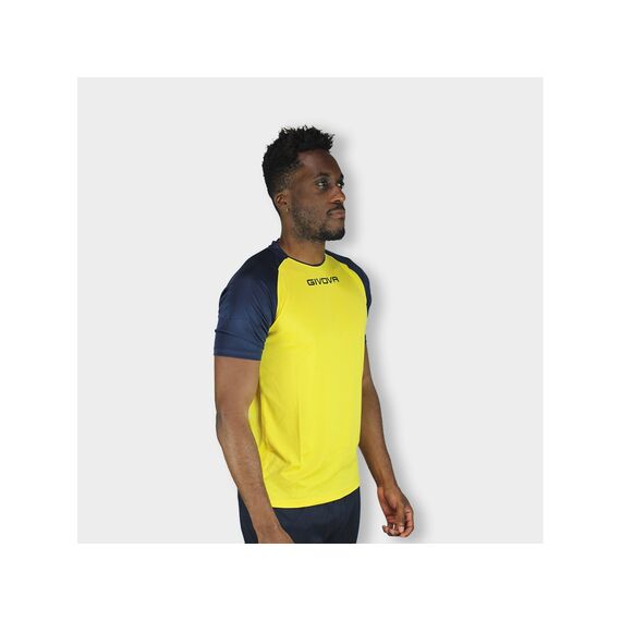 GIVOVA koszulka sportowa męska treningowa MAC03 żółta, Kolor: żółty, Rozmiar: 2XL, 3 zdjęcie