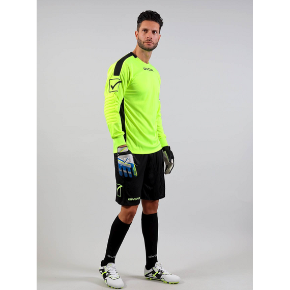 GIVOVA komplet bramkarski bluza i spodenki z ochraniaczami KITP009, Kolor: żółty, Rozmiar: S, 2 zdjęcie