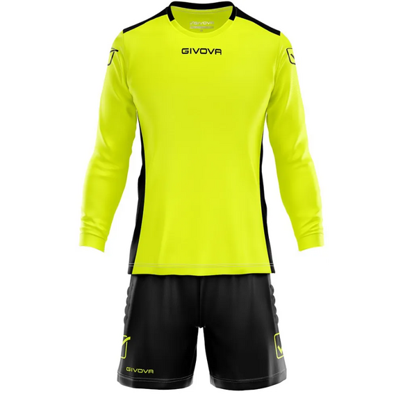 GIVOVA komplet bramkarski bluza i spodenki z ochraniaczami KITP009, Kolor: żółty, Rozmiar: 2XL