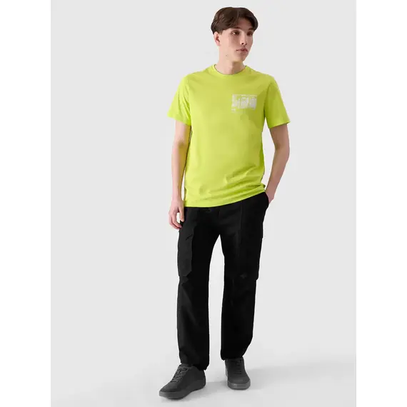 4F t-shirt bawełniany męski koszulka 4FRSS24TTSHM2106 zielony, Kolor: zielony, Rozmiar: M, 3 zdjęcie