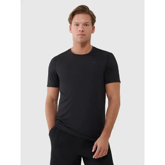 4F t-shirt męski koszulka treningowa 4FWSS25TFTSM1215 czarna, Kolor: czarny, Rozmiar: M
