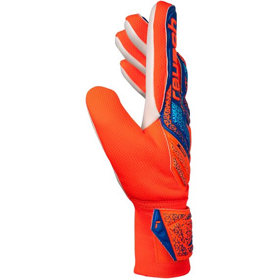 REUSCH rękawice bramkarskie Attrakt Starter Solid Junior, Kolor: pomarańczowy, Rozmiar: 5, 6 zdjęcie