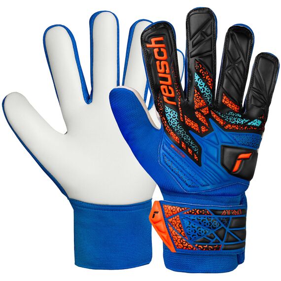 REUSCH rękawice bramkarskie Attrakt Starter Solid Junior niebieskie, Kolor: niebieski, Rozmiar: 4