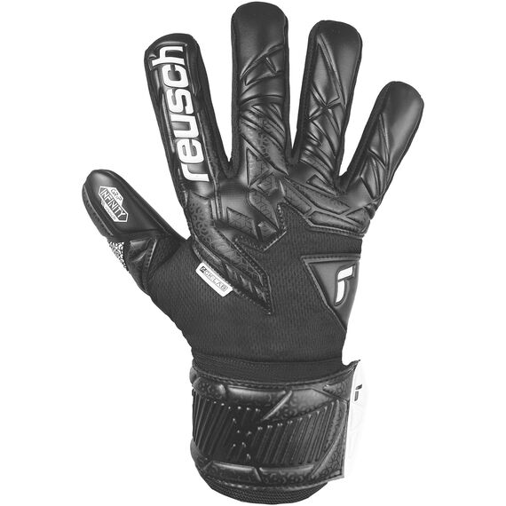 REUSCH rękawice bramkarskie Attrakt Infinity NC Junior, Kolor: czarny, Rozmiar: 4, 2 zdjęcie