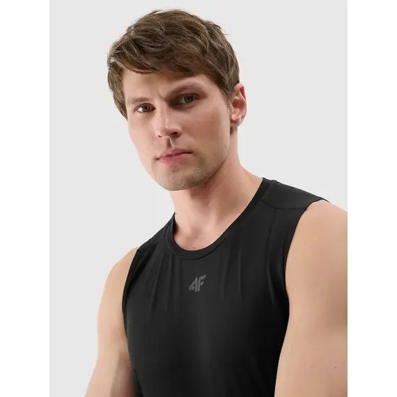 4F koszulka męska bezrękawnik treningowy 4FWSS25TFSLM461 czarna, Kolor: czarny, Rozmiar: XL, 4 zdjęcie