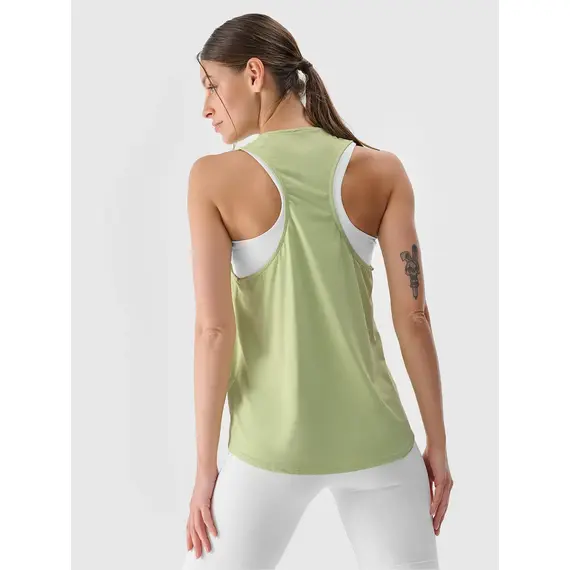 4F koszulka damska bez rękawów treningowa 4FWSS25TFSLF412 zielona, Kolor: zielony, Rozmiar: M, 4 zdjęcie 4F koszulka damska bez rękawów treningowa 4FWSS25TFSLF412 zielona, Kolor: zielony, Rozmiar: M, 4 zdjęcie
