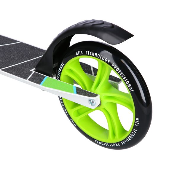 NILS EXTREME hulajnoga młodzieżowa z kauczukowymi kołami HM0180 biała/zielona, Kolor: zielony, Waga: 4kg, 5 zdjęcie