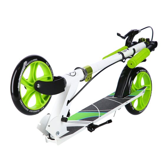 NILS EXTREME hulajnoga młodzieżowa z kauczukowymi kołami HM0180 biała/zielona, Kolor: zielony, Waga: 4kg, 2 zdjęcie