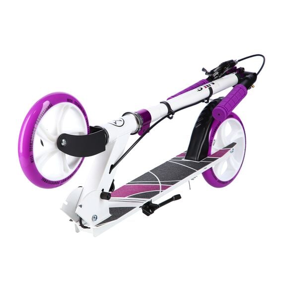 NILS EXTREME hulajnoga młodzieżowa z kauczukowymi kołami HM0180 biała/fioletowy, Kolor: fioletowy, Waga: 4kg, 2 zdjęcie