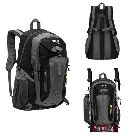 NILS CAMP plecak turystyczny trekkingowy 40L NC1733 czarny, Kolor: czarny, Rozmiar: one size
