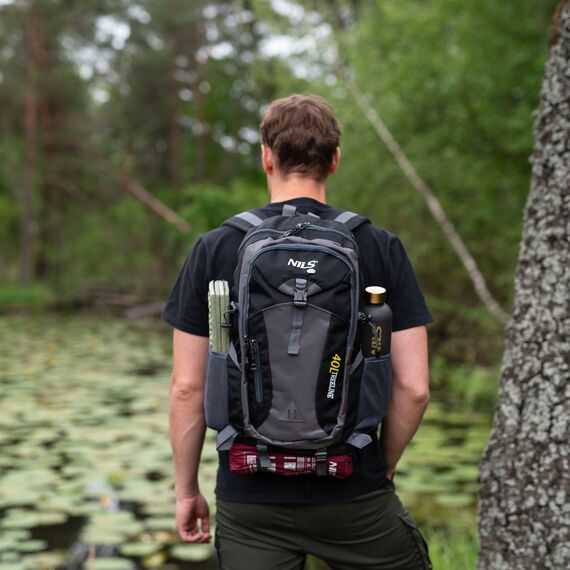 NILS CAMP plecak turystyczny trekkingowy 40L NC1733 czarny, Kolor: czarny, Rozmiar: one size, 4 zdjęcie