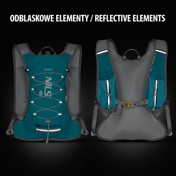 NILS CAMP plecak biegowy z miejscem na bukłak 12L JOURNEY NC1797 zielony, Kolor: zielony, Rozmiar: one size, 12 zdjęcie