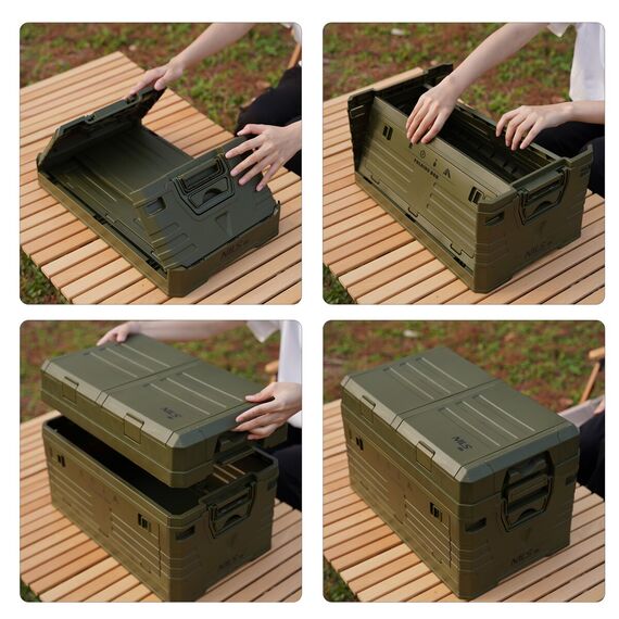 NILS CAMP skrzynia turystyczna kempingowa przechowywania 50L NCB4003 zielona, Kolor: zielony, Rozmiar: 50l, 15 zdjęcie