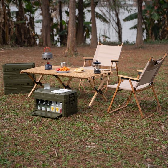 NILS CAMP skrzynia turystyczna kempingowa przechowywania 50L NCB4003 zielona, Kolor: zielony, Rozmiar: 50l, 7 zdjęcie