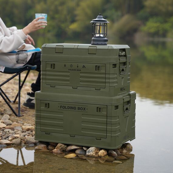 NILS CAMP skrzynia turystyczna kempingowa przechowywania 50L NCB4003 zielona, Kolor: zielony, Rozmiar: 50l, 2 zdjęcie