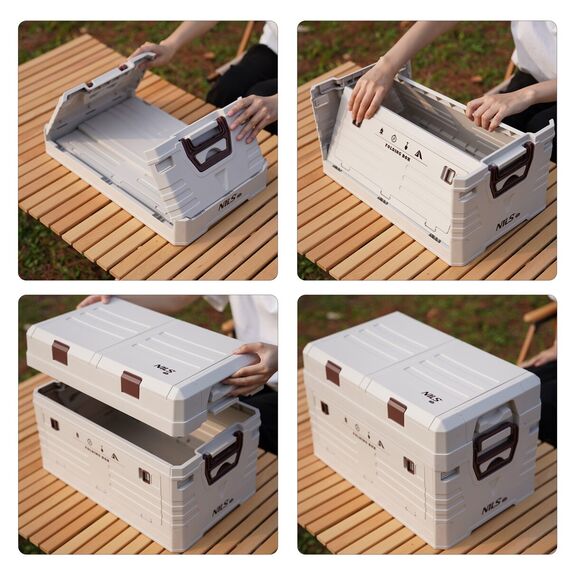 NILS CAMP skrzynia turystyczna kempingowa do przechowywania 50L NCB4003 szara, Kolor: szary, Rozmiar: 50l, 15 zdjęcie