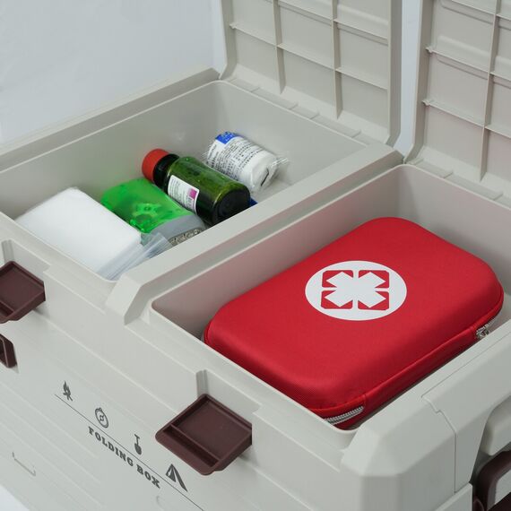 NILS CAMP skrzynia turystyczna kempingowa do przechowywania 50L NCB4003 szara, Kolor: szary, Rozmiar: 50l, 10 zdjęcie