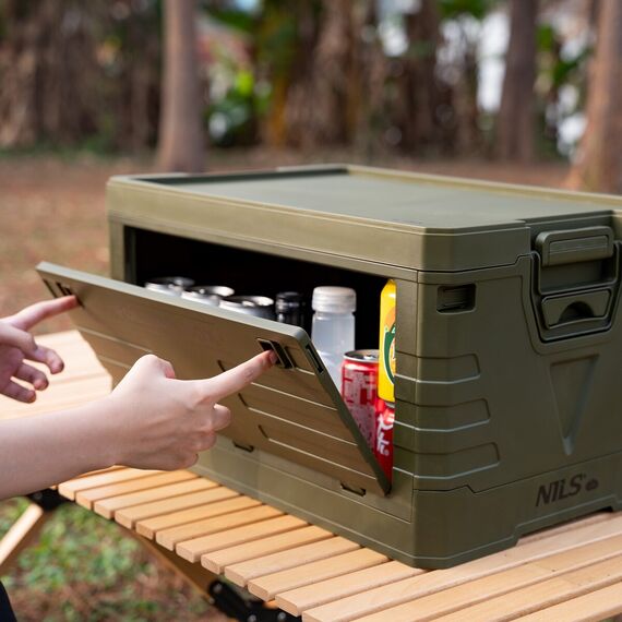 NILS CAMP skrzynia turystyczna kempingowa przechowywania 50L NCB4004 zielona, Kolor: zielony, Rozmiar: 50l, 9 zdjęcie