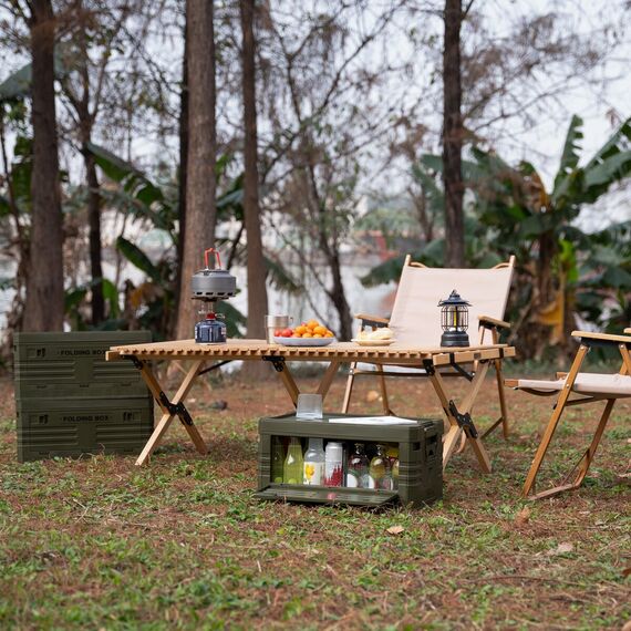 NILS CAMP skrzynia turystyczna kempingowa przechowywania 50L NCB4004 zielona, Kolor: zielony, Rozmiar: 50l, 7 zdjęcie
