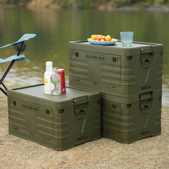 NILS CAMP skrzynia turystyczna kempingowa przechowywania 50L NCB4004 zielona, Kolor: zielony, Rozmiar: 50l, 4 zdjęcie