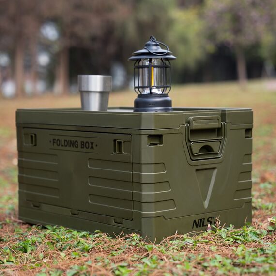 NILS CAMP skrzynia turystyczna kempingowa przechowywania 50L NCB4004 zielona, Kolor: zielony, Rozmiar: 50l, 2 zdjęcie