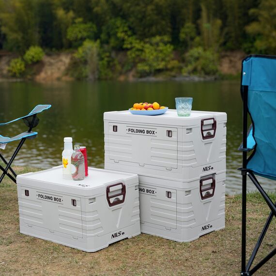 NILS CAMP skrzynia turystyczna kempingowa przechowywania 50L NCB4004 szare, Kolor: szary, Rozmiar: 50l, 3 zdjęcie