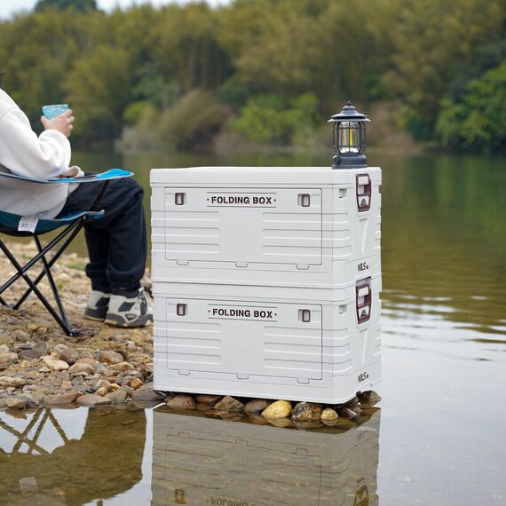 NILS CAMP skrzynia turystyczna kempingowa przechowywania 50L NCB4004 szare, Kolor: szary, Rozmiar: 50l, 2 zdjęcie