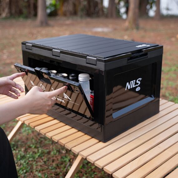 NILS CAMP skrzynia turystyczna kempingowa przechowywania 50L NCB4006 czarny, 9 zdjęcie
