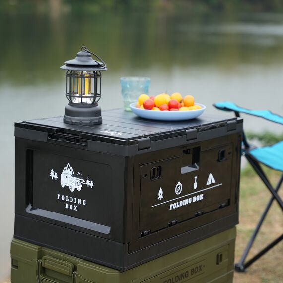 NILS CAMP skrzynia turystyczna kempingowa przechowywania 50L NCB4006 czarny, 3 zdjęcie