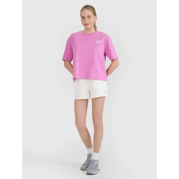 4F t-shirt damski koszulka bawełniana 4FWSS25TTSHF1967 różowa, Kolor: różowy, Rozmiar: L, 2 zdjęcie 4F t-shirt damski koszulka bawełniana 4FWSS25TTSHF1967 różowa, Kolor: różowy, Rozmiar: L, 2 zdjęcie