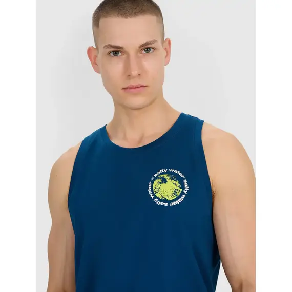 4F koszulka bez rękawów męska do ćwiczeń 4FWSS25TSLEM122 niebieska, Kolor: niebieski, Rozmiar: XL, 5 zdjęcie