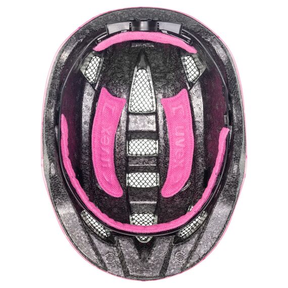 UVEX Kask rowerowy dziecięcy Kid 2 różowy, Kolor: różowy, Rozmiar: 46-52, 4 zdjęcie