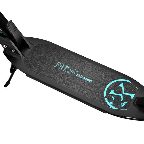 NILS EXTREME hulajnoga miejska z hamulcem ręcznym HM124T turkusowa, Kolor: niebieski, Waga: 6 kg, 10 zdjęcie