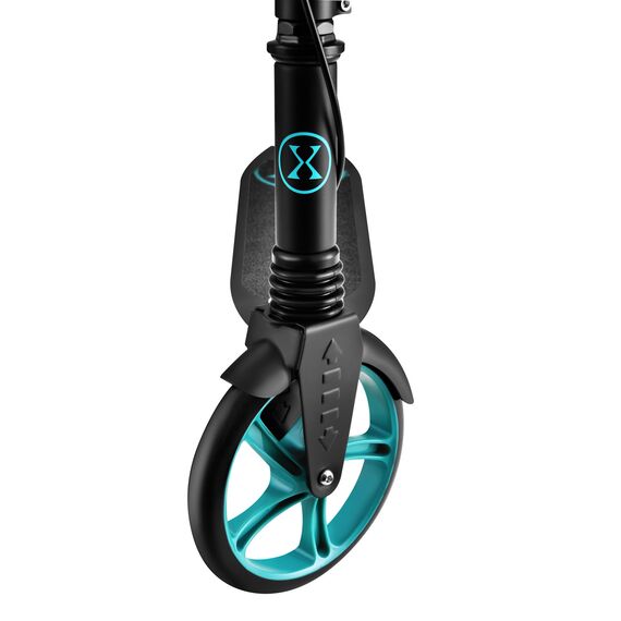 NILS EXTREME hulajnoga miejska z hamulcem ręcznym HM124T turkusowa, Kolor: niebieski, Waga: 6 kg, 8 zdjęcie