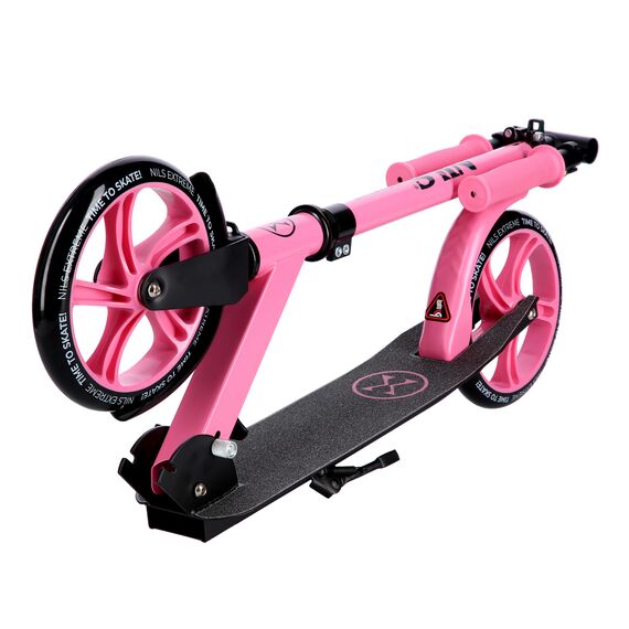 NILS EXTREME hulajnoga damska miejska składana z dużymi kołami HM2009 różowa, Kolor: różowy, Waga: 4 kg, 2 zdjęcie