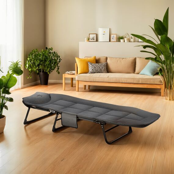 NILS CAMP łóżko turystyczne składane 200cm NC2720 szare, 5 zdjęcie